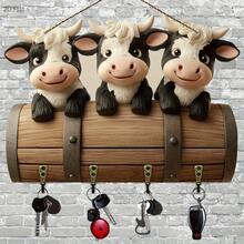 2D Flat Wall Decoration Storage Hooks - Animal Model Decoration Hooks For Storing Keys, Pendants And Bags - 杏色 - 查看 4