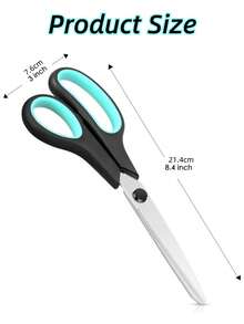 3 件套重型剪刀套装：专业级超锋利精密刀片，配有符合人体工程学的舒适握柄。轻松剪纸、布料、卡片纸、照片和工艺材料。非常适合办公室任务、家庭组织、学校项目、缝纫和 DIY 工艺。非常适合学生、教师、艺术家、秘书和 DIY 爱好者。圣诞节、圣诞节剪纸、圣诞节包装切割 - 彩色 - 查看 2