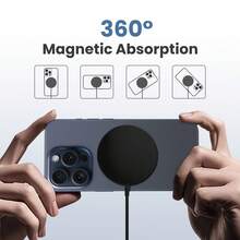 Bộ sạc không dây, được chứng nhận Qi, sạc nhanh tối đa 10W cho , tương thích với iPhone 16 Plus/15 Plus/14 Plus/12, AirP Ods, Bộ sạc không dây nhanh, đế sạc không dây tối đa 25W tương thích với iPhone 16/16 Pro/15/14/13/12/SE/11/XS Max/XR, AirP Ods; Đế sạc không dây FDGAO cho Galaxy S25/S24/Note thích hợp cho bộ sạc điện thoại văn phòng, ký túc xá và gia đình - Đen 3 - Xem 10