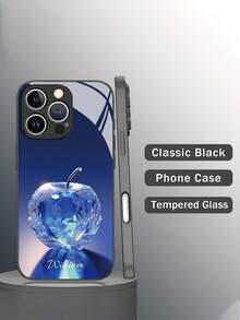 1个可定制姓名的高清玻璃手机壳，苹果图案，时尚、多彩、趣味、简约，配套手机壳，可爱定制，个性化，独特，理想的定制礼物，手机及配件，季节精选，时尚个性化手机壳，送给男朋友、女朋友、家人、朋友、祖父母、情侣，周年纪念日、生日礼物，国际版，非国内版 - 彩色 - 查看 5