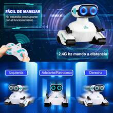 Robot de Control Remoto, Juguete Robot con Luces LED, Robot Inteligente de Control Remoto con Funciones de Música y Baile/Cabeza y Brazos Flexibles, Mini Robot Interactivo Regalo para el Hogar, Cumpleaños, Navidad - 1 - Ver 4