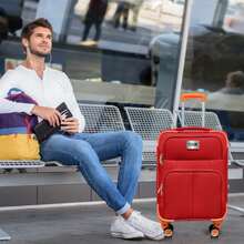 Cabin Suitcase Hand Luggage 10kg With Padlock 20 Inch - Red - View 9