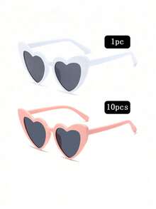 1/2/6/11件心形欧美派对异形爱情眼镜街拍时尚女款