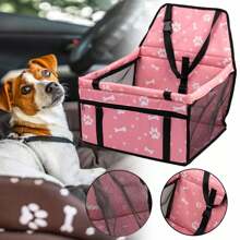 Larora 1 Pet Dog Car Booster Seat Basket, Portable Folding Basket, Suitable For Dogs And Cats Weighing Less Than 30 Pounds.