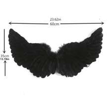 Creative Angel Feather Wings, Fairy Stick, Headband 3pcs/Set Toy Set, Christmas/Halloween/Thanksgiving/Birthday Gift [Partial Details With Random Colors](Artificial Feather)