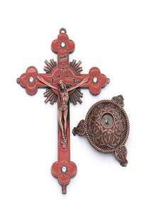 1 bức tượng Chúa Jesus vác thánh giá RORPOIR, Tượng Chúa Jesus bị đóng đinh, Tượng Công giáo trang trí nhà theo đạo Thiên chúa - Nhiều màu B - Xem 9