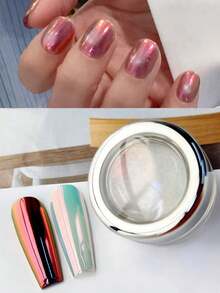 0.3g/Pc Red Aurora Chameleon Nail Powder, Neon Powder For DIY Nail Art Decoration, Color Changing Optical Nail Powder - Multicolor - View 6