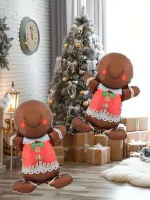 1pc Large Christmas Standing Balloon,Snowman Elk Gingerbread Man Santa Claus Xmas Tree Balloon, Christmas Party Home Decorations