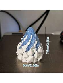 1pc 3D Printed Spiral Cone Volcano Shaped Decor, Plastic Material, Holiday Home Office Desk Decoration, Suitable For Thanksgiving, Birthday, Valentine's Day, Christmas, Bridal Shower, Bar And Adult Party, Wedding, Spring, Halloween