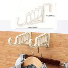 قطعة واحدة من رف تجفيف الملابس القابل للطي ذو 5 فتحات، رف تخزين وتنظيم متعدد الوظائف، مناسب للغرف النوم والحمامات والشرفات والخزائن.