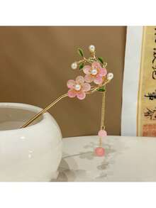 5 件套新中式复古流苏蝴蝶花发夹，优雅汉服发饰，发簪，发梳，发饰礼物，花朵发饰，发夹，发髻延长器，发髻制作器，发髻发片，发型夹，发夹，发夹，冬季配饰，秋季配饰