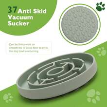Slow Feeder Dog Bowls Silicone Maze Food Suction Bowl Feeders Pet Puzzle Lick Mat To Slow Down Eating For Small Breed Size Dogs,12065439 - 中紫紅色 - 查看 2