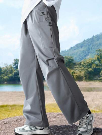 CAMEL CROWN Quần thể thao nam mùa xuân và mùa hè rộng rãi, thẳng, đa năng, thường ngày, thời trang