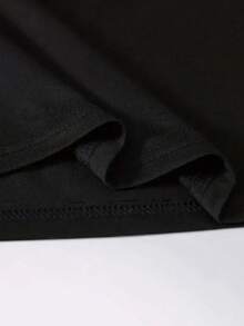 [Valentine's Day T-Shirts] Valentine's Day Couple's T-Shirts - Pair "I Have Everything I Need" "I Am Everything" - Cotton Regular Fit Short Sleeve Tops - All-Season Knit Fabric, Digital Heat Transfer, Festive Party Wear, Ideal Gift For Husband And Wife - Nữ Đen1PC - Xem 5