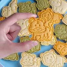 Cookie Cutters,3D Embossers Set ,3D DIY Cartoon Pressable Biscuit Mold DIY Cookie Stamp Kitchen Accessories Pastry Bakeware,Frosting Cutting Mold Fondant Baking Tools. Wedding Festival Wedding Gifts Wedding Cake Tools