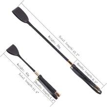 BLUECC Riding Crop For Horse, Horse Whip With PU Leather Equestrianism Horse Crop Double Slapper Horse Whip Black Crops For Horses
