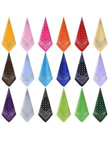 2pcs Unisex Paisley & Floral Print Bandana, Versatile Headband, Neckerchief, Fashion Accessory Men Accessories Men Scarves