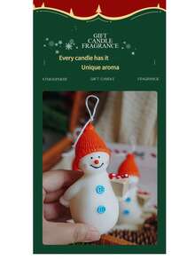 Christmas Snowman Shaped Scented Candle, Christmas Gift Candle Home Decor Christmas Decorations Room Decor, Christmas Gifts - Multicolor - View 8