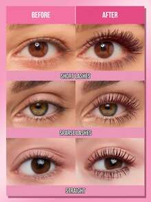 MISSLYN-Go! Waterproof Mascara,Waterproof Mascara Makeup, Eye Makeup, Volumizing, Lengthening, Defining, Stunning, Multiplying, Buildable Formula, Black, Lash, Great Volume And A Natural To Wild Look - #3 Đỏ tía - Xem 6