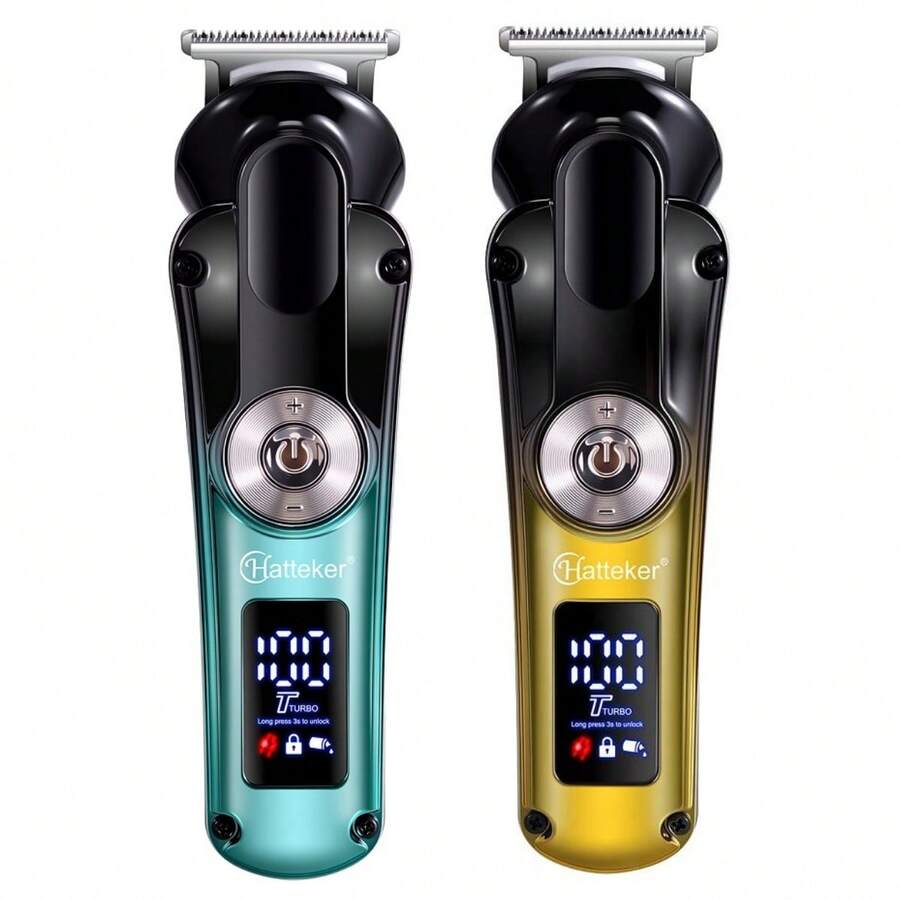 Hatteker 1pc Multi-Functional 5 In 1 Electric Hair Clippers Men Oil Head Carving Professional LED Hair Trimmer - Nhiều màu - Xem 1