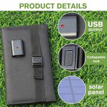 Foldable Solar Board, 20W Portable Folding Solar Panel Charger Kit IP65 Foldable Solar Charger Board For Camping Hiking - Multicolor - View 4