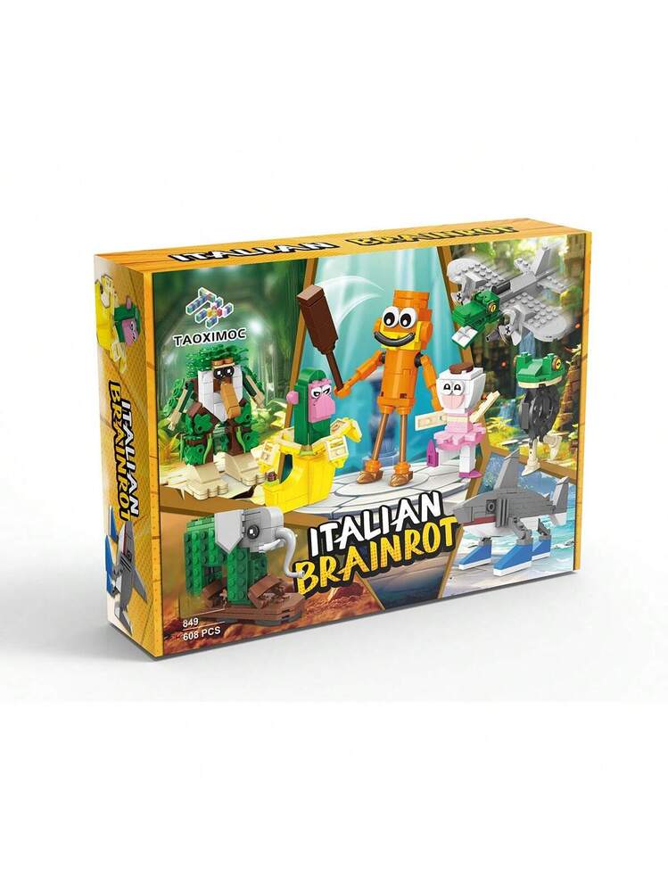 2025 New Brainrot Bricks Tung Tung Sahur Italy Tralalero Tralala