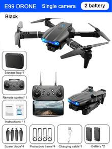 2025 E99 Drone With 4K HD Dual Camera, Altitude Hold, One-Key Take Off/Landing, Gyroscope Calibration, Easy To Fly Indoor/Outdoor Quadcopter, Great Gift For Birthday, Christmas, Halloween, Thanksgiving