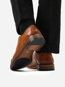 Men's Oxfords Formal Dress Shoes - Brown - View 2