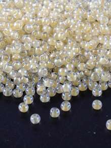 GO2CJBEADS 10克多色2毫米银线圆形洛可可玻璃种子珠，可DIY手链