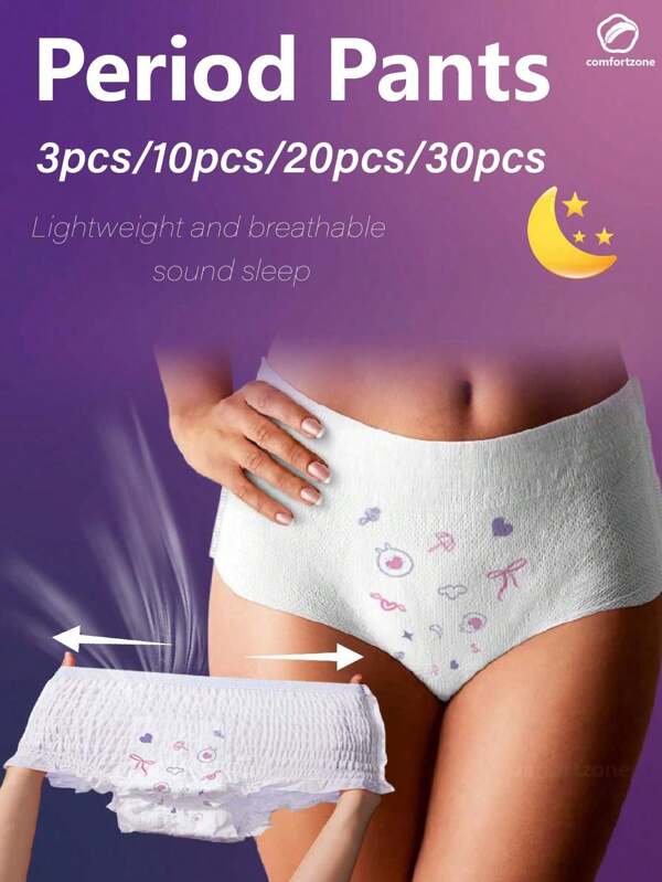 Menstrual Pants, Disposable Menstrual Pants, Leak-Proof Sanitary Napkins, Breathable Menstrual Pants, Suitable For Menstruation, Postpartum Care, Etc.