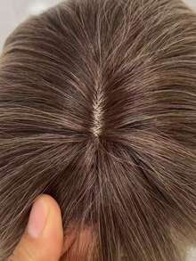 Hair Toppers For Women 18inch Wavy Hair Toppers For Women Toppers Hair Pieces For Women With Thinning Hair Ombre Highlight Synthetic Wig Clip In Hair Topper Wiglets With Fringe Bang Add Hair Volume - Multicolor - View 11