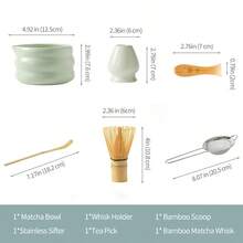 1pc/4pcs/5pcs Matcha Bowl, Matcha Whisk, Matcha Scoop, Matcha Stand Combo Set, Traditional Japanese Tea Ceremony Tools, Back To School Set, Holiday Gift Set, Halloween Gift