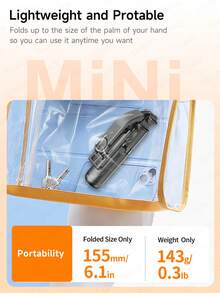 TOKQI 三合一迷你自拍杆三脚架带补光灯和无线遥控器 - 口袋大小，可扩展手机支架用于 Vlog/直播，通用兼容 Android 智能手机，兼容 Android 手机，适用于暑假、旅行、补光灯、户外活动、直播 Vlogging 设备 - 黑色 - 查看 11