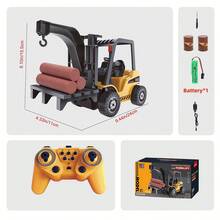 New 2.4G Remote Control Engineering Excavator Toy, Rechargeable Realistic Dump Truck Excavator Model, Great Gift For Kids On Holidays Or Birthdays