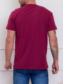 BOOS Men's Short Sleeve Round Neck T-Shirt - Burdeos - Ver 2