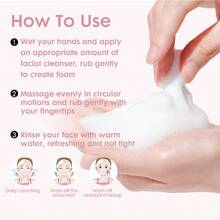 Espuma Limpadora de Pêssego 77, Com Niacina, Tonificação Uniforme, Limpeza de Poros, Melhora a Aparência Geral, Limpador Hidratante, Para Pele Opaca e Tom de Pele Irregular, Cuidados com a Pele Coreana para Pele de Vidro (100 g/3,52 fl.oz.)