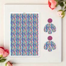 DONQE Flower Floral Pattern Printing Water Transfer Paper, Making Polymer Clay Earrings, Double-Sided Cement Transfer Sticker DIY Manual Mold Halloween - Multicolor - View 29