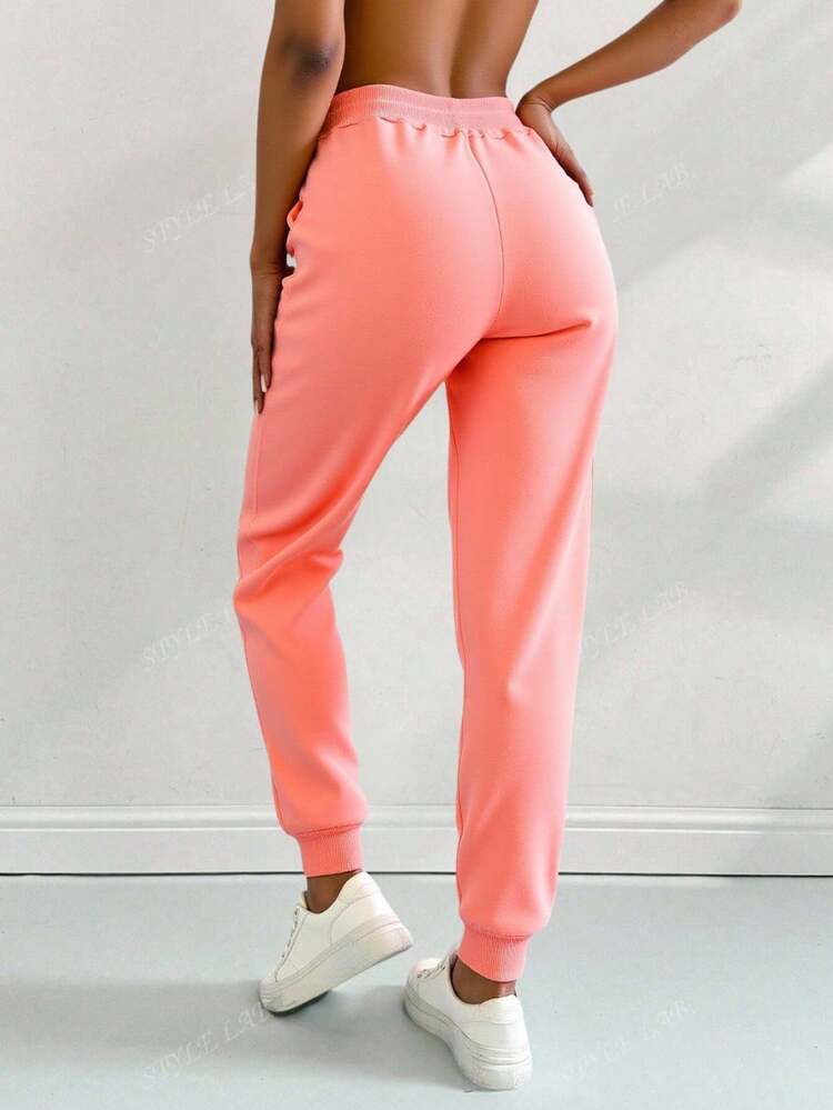 Women Pants - Coral Pink - View 2
