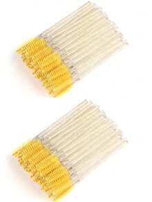 Bộ 200/100/50/10 cọ chải mi dùng một lần - Dụng cụ uốn mi và trang điểm nâng cấp dành cho nối mi và làm đẹp lông mày (Nhiều màu), Cọ lông mày, Cọ tán phấn mắt, Cọ chải mi, Quà tặng - Nhiều màu - Xem 14