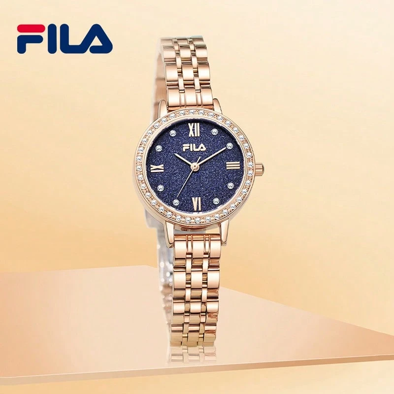 FILA Premium Ladies' Quartz Watch – Shiny Crystal Frame, Starry Sky Dial, Pearl Face & Steel Bracelet | Luxurious Gift For Her | With Box |Perfect For Parties & Celebrations | Trusted Brand Quality - one-size - View 1