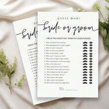 50Pcs/30Pcs Who Bride Or Groom?, Bridal Shower Games For Guests, Minimalist - Multicolor - View 1