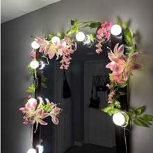 梳妆镜灯，3 色化妆灯 4/6/10/12/14 LED 灯泡可调光 USB 供电镜面灯适用于浴室梳妆台展示柜，USB 插入式使用，用于日常化妆补光