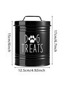 Large Capacity Metal Sealed Pet Food Storage Container, Crossborder Iron Art Dog/Cat Snack Bone Holder Canister - Multicolor - View 2