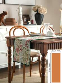 1 khăn trải bàn vải jacquard họa tiết hoa phong cách trang trại, họa tiết hoa màu hồng tinh tế, thích hợp sử dụng hàng ngày, ngày lễ, họp mặt gia đình, tiệc tùng, bữa tối, dã ngoại, trang trí nhà cửa, mọi mùa - Nhiều màu - Xem 12