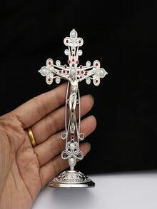 1 bức tượng Chúa Jesus vác thánh giá RORPOIR, Tượng Chúa Jesus bị đóng đinh, Tượng Công giáo trang trí nhà theo đạo Thiên chúa - Nhiều màu B - Xem 6