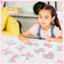 20 Blatt/Buch rosa Schleifen selbstklebende Notizzettel, Vielfalt an Schleifen-Stilen, kariert und einfarbig miteinander verwoben, können auf Notizbücher, Computer usw. geklebt werden, ein süßer Artikel um Ermutigung aufzuzeichnen und weiterzugeben