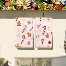 1 set/1 pièce/2 pièces Serviettes de cuisine et gants de vaisselle en forme d'homme en pain d'épices de Noël, convenant à la décoration intérieure des restaurants, cuisines et salles de bains, à la décoration de fête, aux cadeaux de vacances et pouvant également être offerts en cadeaux de Noël