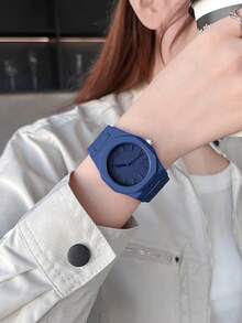 TOMI 经典男士学生商务哑光油塑珠石英手表套装，时尚男士手表套装适合日常生活和节日礼物 - 藍色 - 查看 7