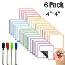 12 wiederverwendbare magnetische Notizen, 4 x 4 Zoll – Ausgabe "Zurück zur Schule" – löschbare Etiketten, geeignet für Whiteboards, Kühlschränke, Lagerschränke – perfekt für Büro, Klassenzimmerorganisation und Erinnerungen zu Hause