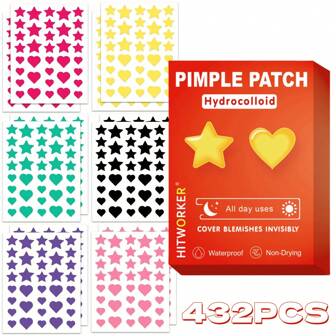 432 parches para el acné, parches para el acné y las imperfecciones, parches para cubrir granos e imperfecciones, pegatinas para manchas faciales y cutáneas, unisex, cuidado de la piel, efecto natural de camuflaje, suero con ácido salicílico